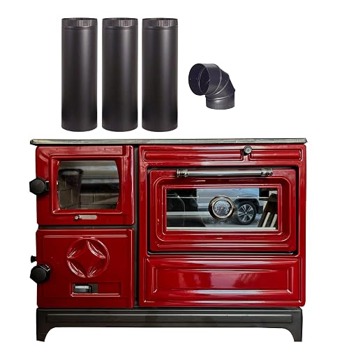 Colorful Cast Iron Wood Stove Pipe Set | 3 Straight