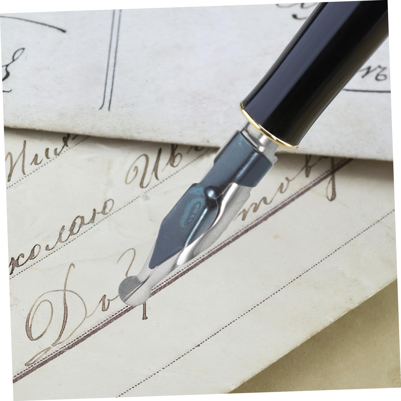 OSALADI 5pcs Vintage Calligraphy Pen Nibs Fine Fountain Pen for Dip Writing Universal Replacement Tips for Journaling
