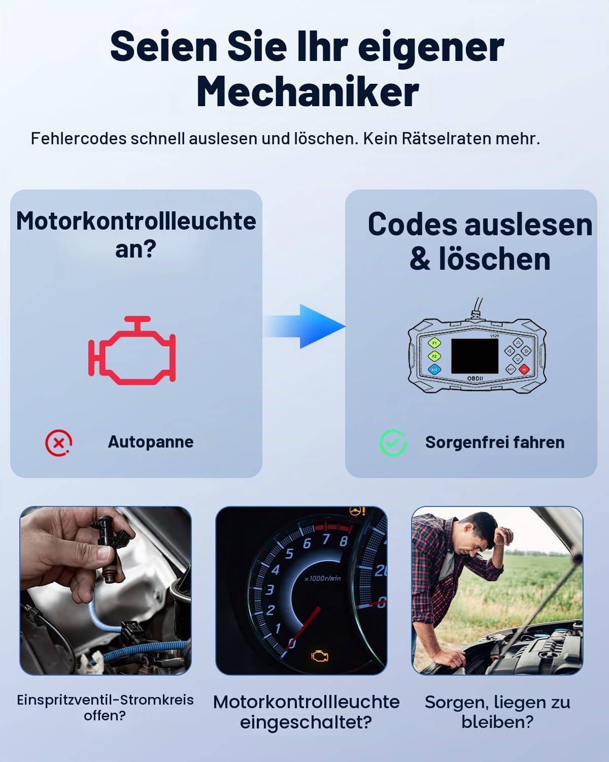 OBD2 diagnosegerät mit LCD-Display EIN 2,8-Zoll-Display Farbbildschirm