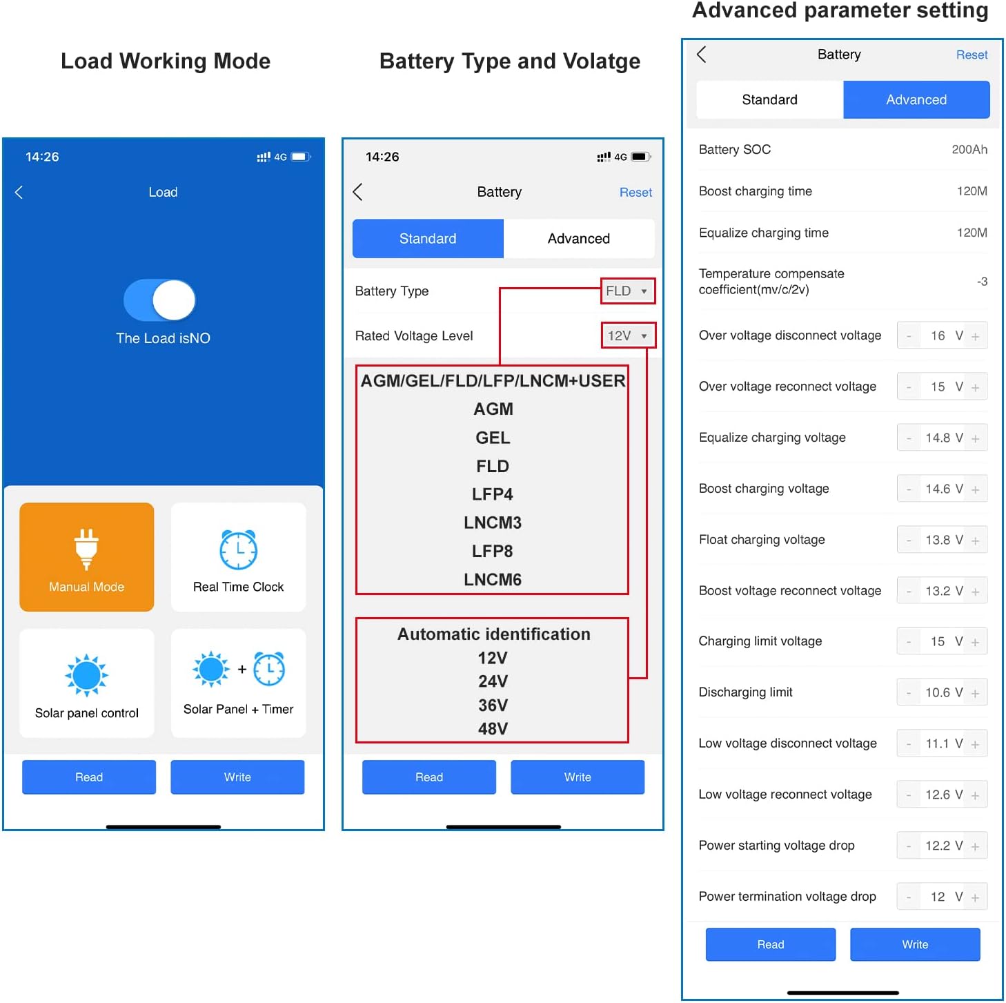 EPEVER Pair App Parameter Settings - Slave Address