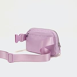 Pander Unisex Belt Bag Fanny Pack for Women with Adjustable Strap, Small Waist Pouch for Workout Running Traveling Hiking (Pale Lavender)