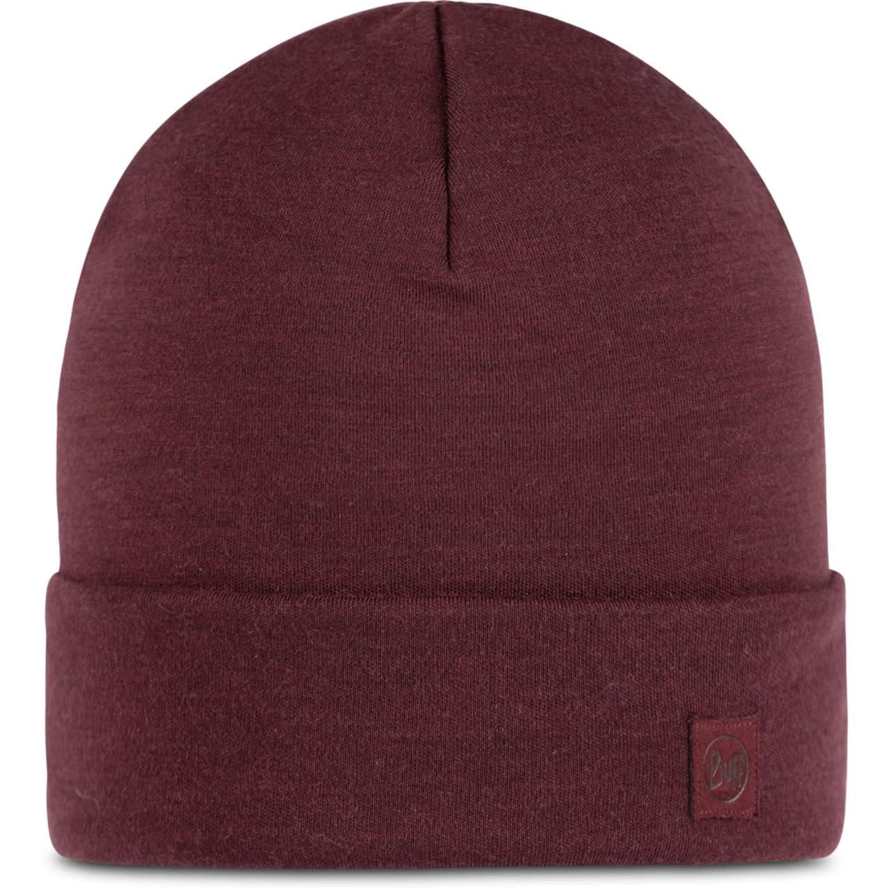 Buff| Hat Merino Heavyweight Multifunctional Scarf, 100% Merino Wool, Trekking, Outdoor, Sustainable, Thick Man Women One Size Garnet Lilac