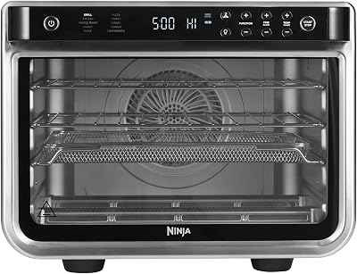 Ninja Foodi 10-in-1 Multifunction Oven, Fast Mini Oven, Countertop Oven, 10 Cooking Functions, Air Fry, Pizza, Grill, Roast, Bake, Toast, Bagel & more, Make Family-Size Meals, Silver/Black DT200UK