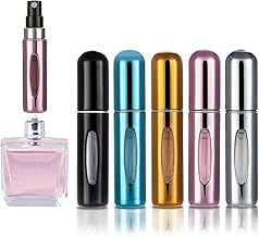 5 PCS 5ML Perfume Atomiser Bottles, Refillable Perfume Spray Bottle Easy to Refill Empty Atomiser for Purse, Handbag, Pocket and Luggage