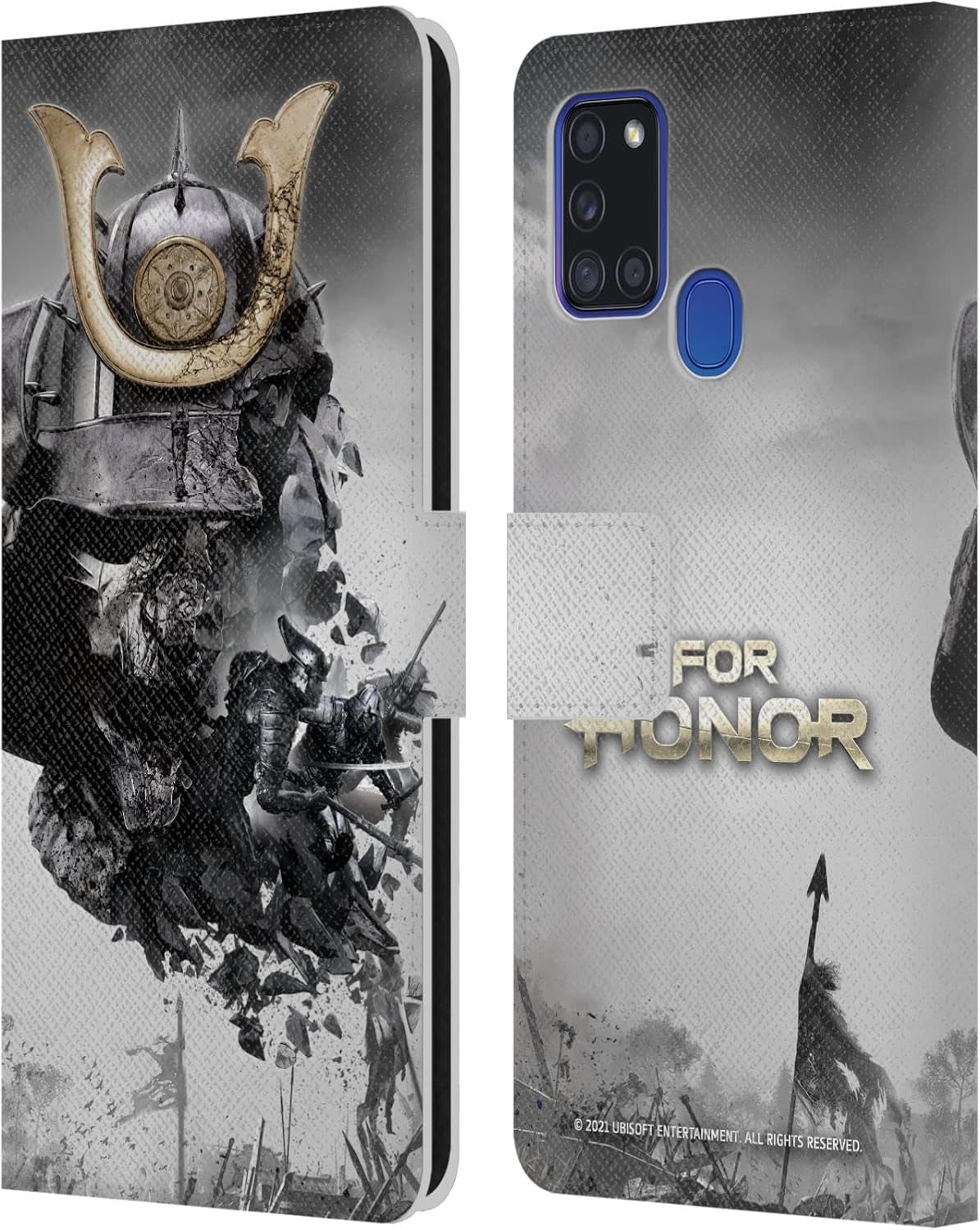 Head Case Designs Officially Licensed for Honor Samurai Key Art Leather Wallet Case Compatible with Samsung Galaxy A21s (2020)