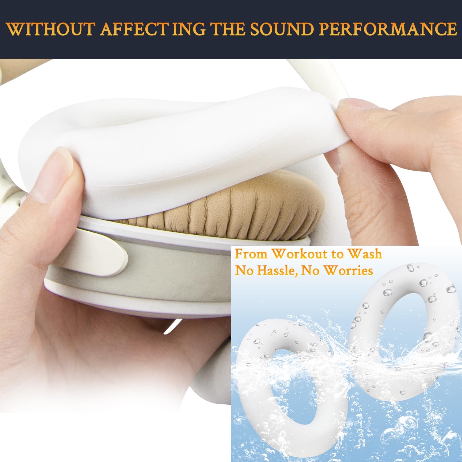 SOULWIT Zestaw zamienny do Bose SoundLink Around-Ear II (Sound Link AE2/model BA2) nausznych słuchawek, nauszniki poduszki + pałąk + silikonowa osłona nauszników