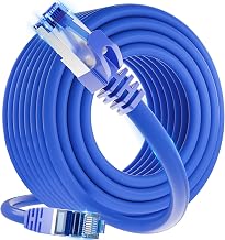 Cat 6 Ethernet Cable 50ft, FTP Shielded Ethernet Cable, Internet Cable, Network Cable, LAN Cable, with RJ45 Connector for Router, Modem, PC, Laptop, TV, Switch Box, Printer, PS3/4/5, Gaming