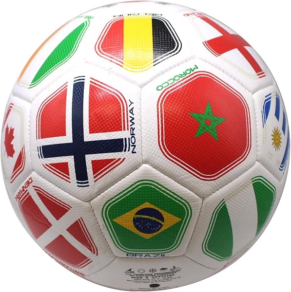 2026 World Flag Country World Flag Training Outdoor Soccer Ball – Size 5 – (S Grade) - 2