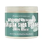 RA COSMETICS Whipped Shea Butter Eucalyptus - 12oz | 100% Pure and Natural African Shea Butter for Men & Women Ultimate Handcrafted Moisturizer with Essential Vitamins for Radiant Skin & Luscious Hai