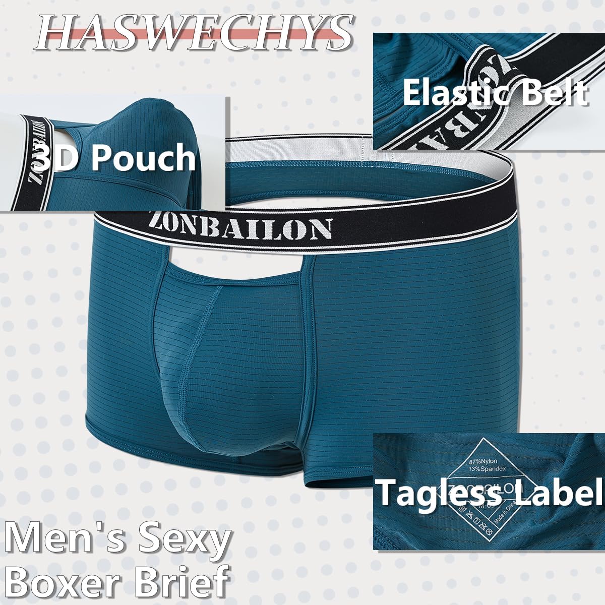 Mens Open Back Underwear Sexy Open Front Boxer Briefs Erotic Backless Panties For Bottom - Image 2