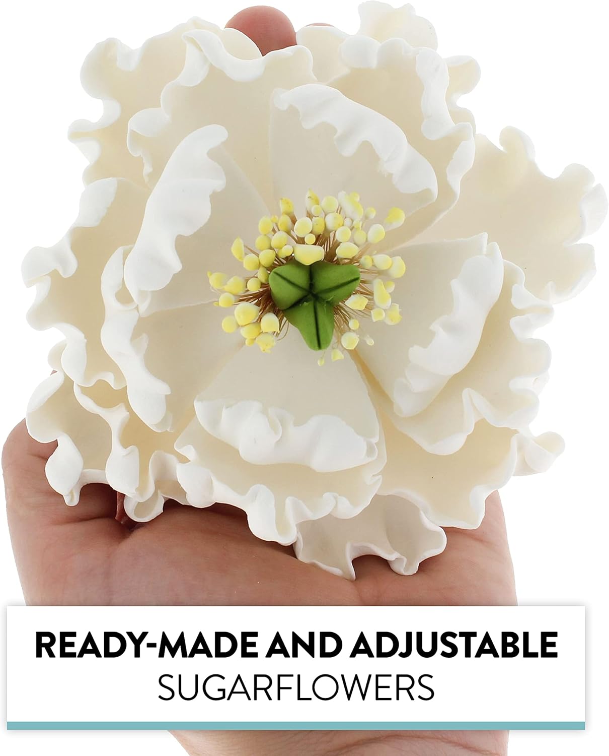 Cake Flowers – Gumpaste Flower for Cakes - White Bloom Peony Decoration for Cakes - Handmade - 3 Count – by Global Sugar Art and Chef Alan Tetreault