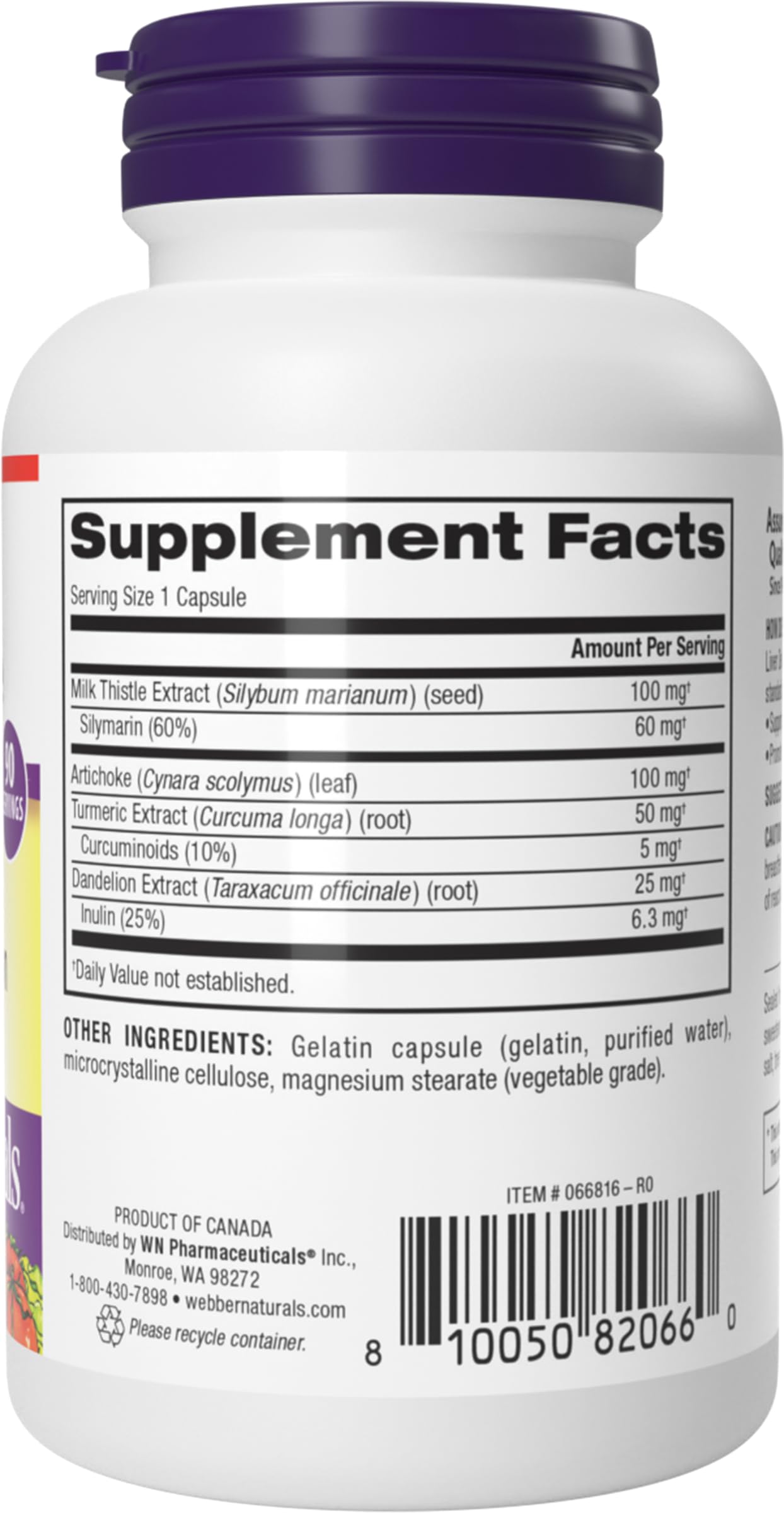 Webber Naturals Milk Thistle Liver Detox & Cleanse, 90 Capsules — Amazon image 7