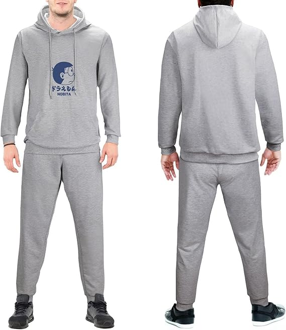 Amazon ドラえもん Doraemon 野比のび太 ジャージ メンズ 上下セット スウェット スエット上下セット 秋服 パーカー 厚手 防寒 暖かい 長袖 おしゃれ ジャージ スポーツウェア セットアップ 大きいサイズ ファッション フード付き アウター 秋冬用 ジャージ上下セット
