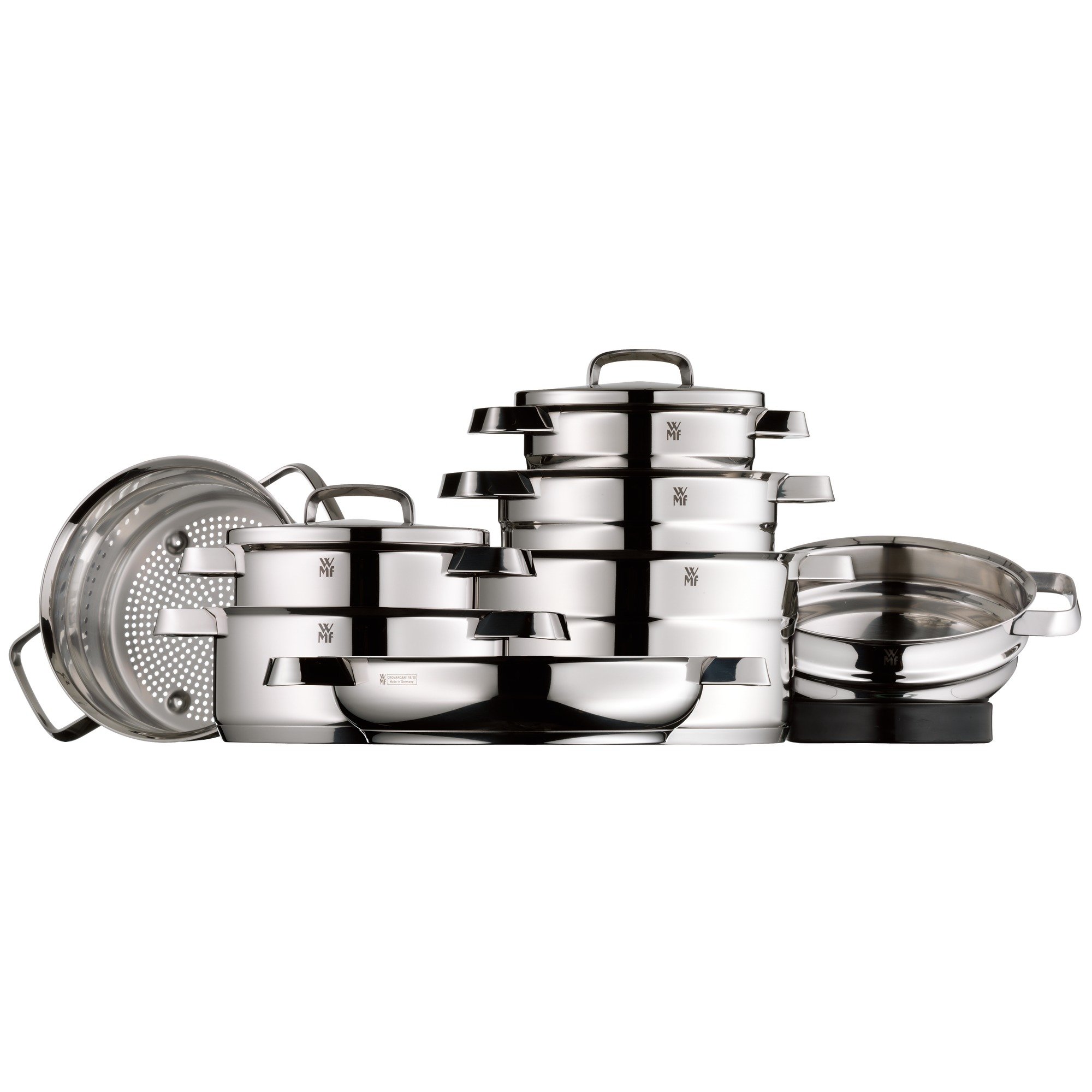 WMF Topf-Set Topstar 9-teilig Bratentopf Fleischtopf Dünsteinsatz