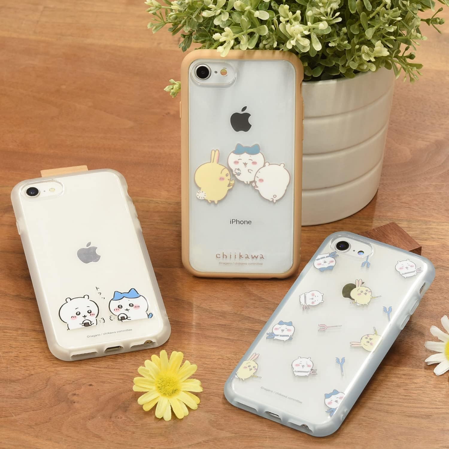 Gourmandise CK-12B Chiikawa IIIIfit Clear Case, Compatible with iPhone SE (3rd Generation/2nd Generation), 8/7/6s/6 (4.7 inch), Something Similar