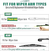 Vista 98 de 26" 20" 16" Windshield Wiper Blades Replacement for Dodge Grand Caravan 2008-2020 / Chrysler Town & Country 2008-2016 Premium All Weather Front Rear