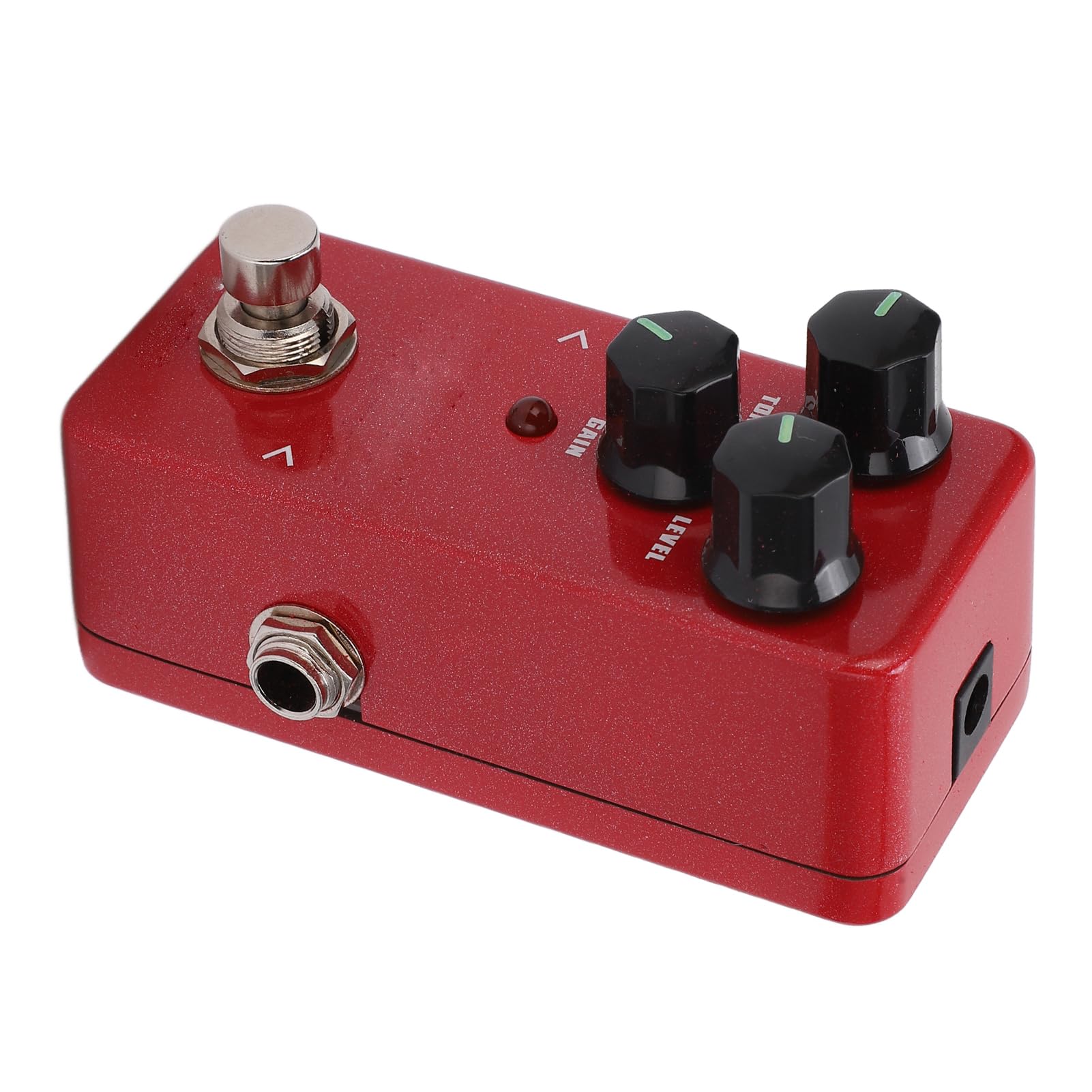 Pedale di Distorsione Rosso Mini Effetto Compatto Ad Alto Guadagno per Musicisti Heavy Metal Pedale per Chitarra in Metallo Dimensioni 2,01x3,70x2,09 Pollici