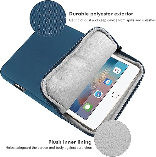 Vista 48 de MoKo Funda para tablet de 12.9 pulgadas para iPad Pro M4 y Air M2 2024, iPad Pro 12.9 M2 y M1, Galaxy Tab S8+/S9+ 12.4, bolsa de poliéster claro