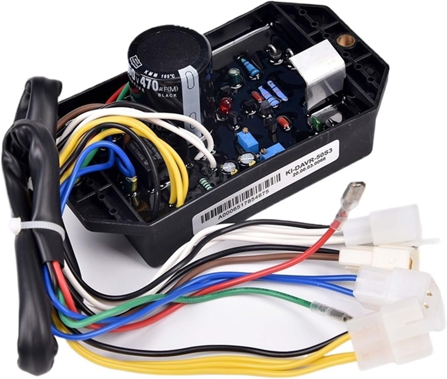 1pcs KI-DAVR-50S 50S3 AVR diesel generator KDE6500T KDE6700T KDE3500T single-phase automatic voltage regulator 5KW 10 wire(KI-DAVR-50S)