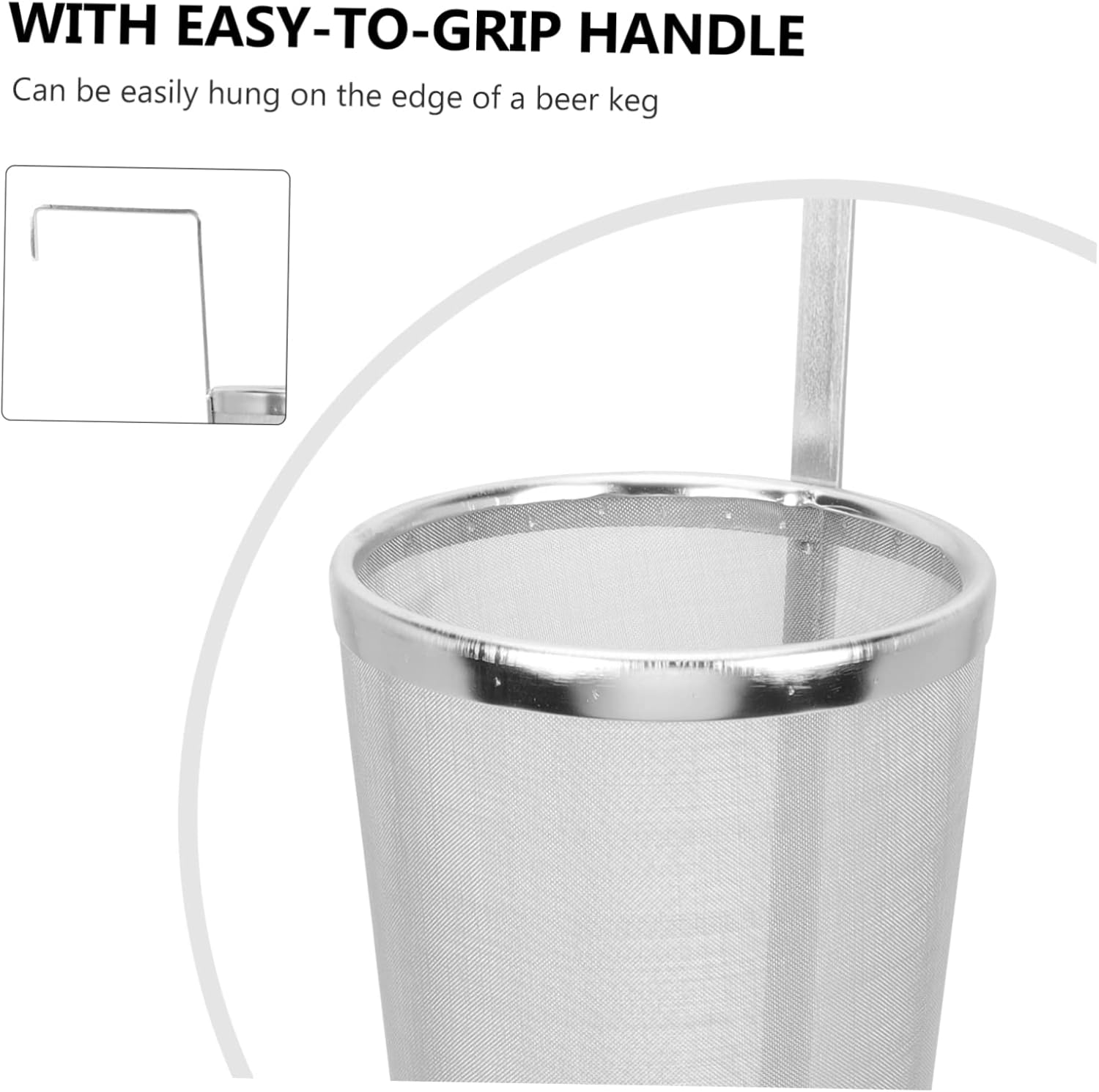 Stainless Steel Beer Filter Strainer Food-grade Mesh for Home Brewing and Easy to Clean for Wine and Beer Production