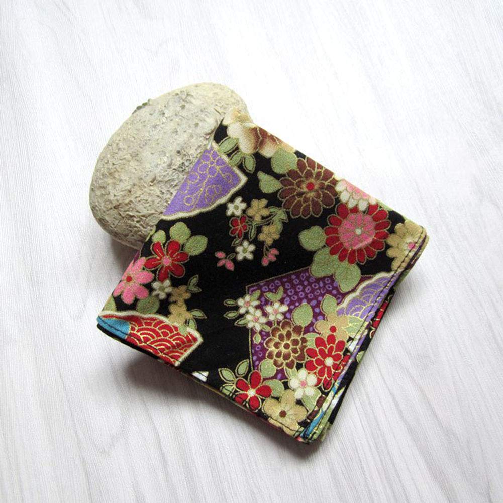 Lot De 2 Mouchoirs Japonais Style Floral – Tissu Bento Réutilisable – Idéal Pour Pique-nique, Déjeuner, Emballage Cadeau - 8