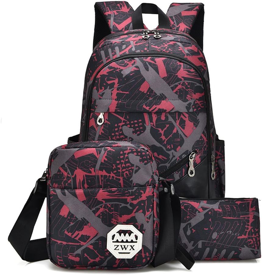 FULOZO® Ultra Light Water Resistant Boy School Backpack Set 3 Pieces