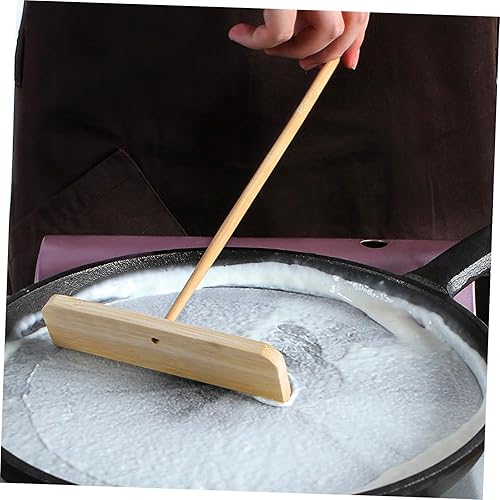 Miniatura 7 de Hemoton Esparcidor de crepé de bambú de madera, 5 piezas, esparcidor de panqueques con cepillo de pastelería