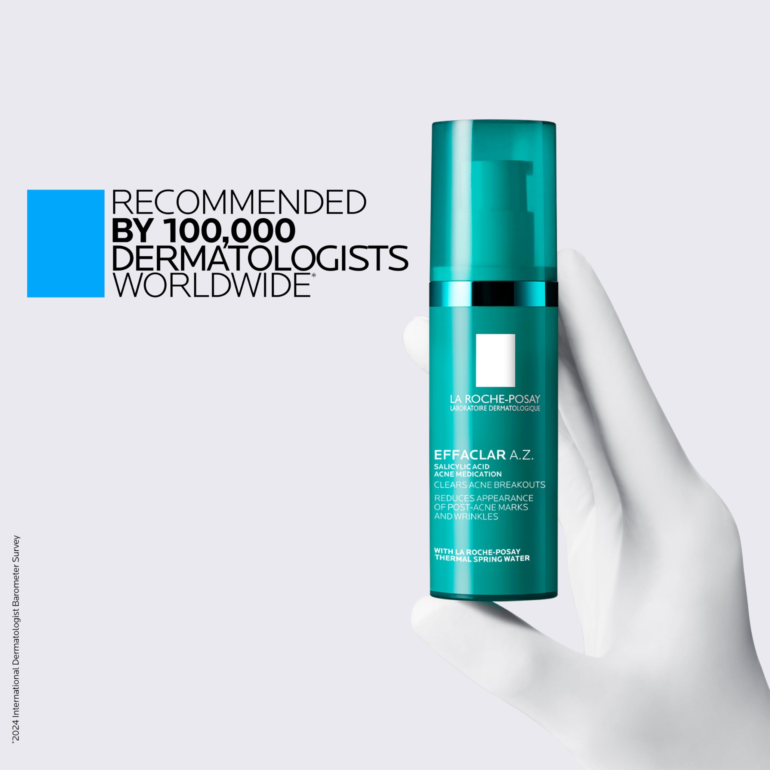 La Roche-Posay Effaclar A.Z. Gel, Azelaic Acid & Salicylic Acid for Acne Treatment, Anti-Aging & Acne Scars, Dual Action Medicated Face Gel for Breakouts & Signs of Aging, 1.35 oz