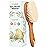 Wooden Baby Hair Brush - Cradle Cap Baby Brush with Soft Goat Bristles, Perfect Gentle Scalp Newborn Comb for Infant, Girls, Boys, Bath Essentials (Golden Oak, Oval)