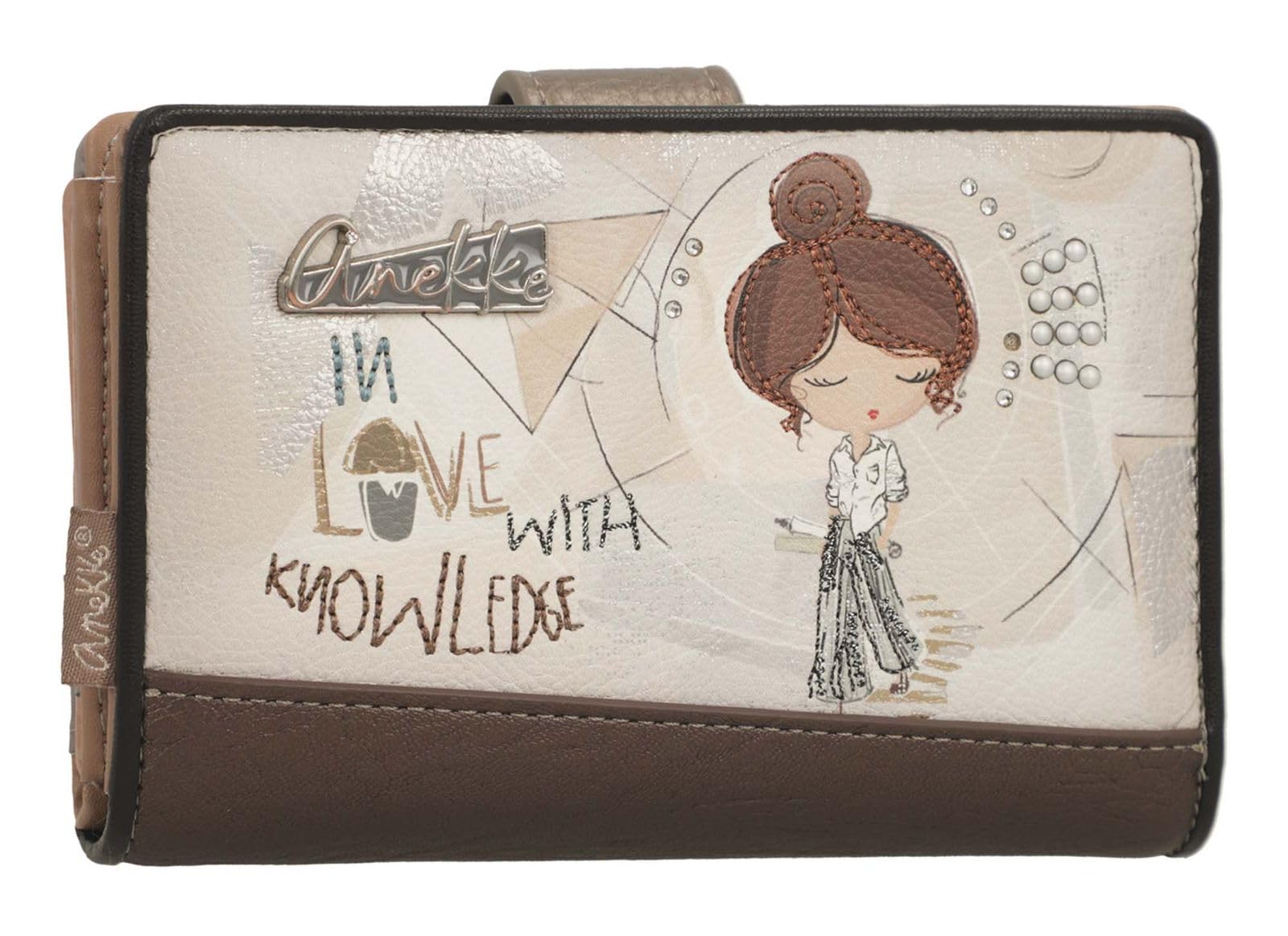 Billetero rígido mujer Anekke Sophia 42809-902 RFID con cremallera y lengüeta – compacto y seguro - Mujer