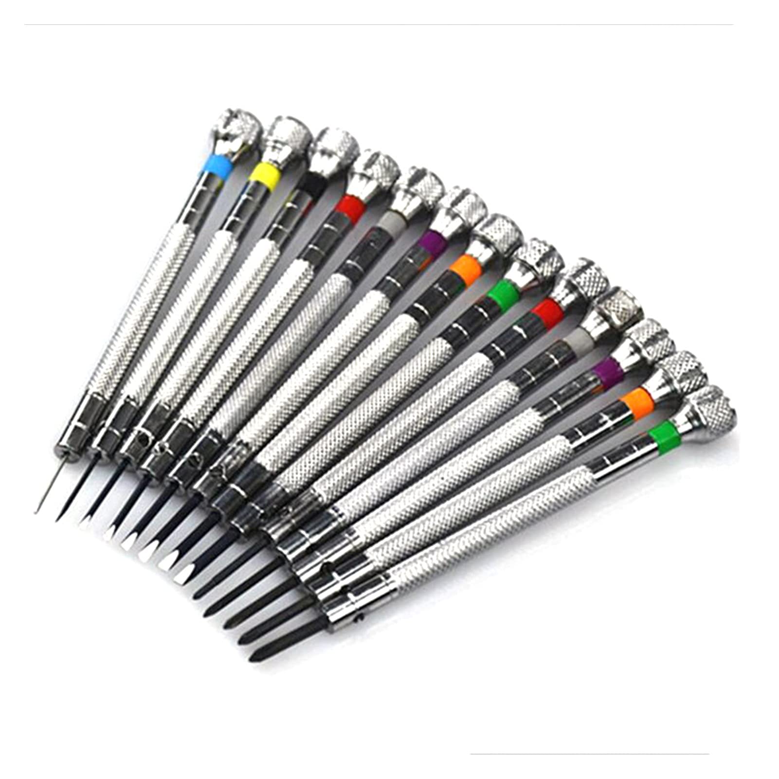Jeu de 13 Tournevis cruciformes à Fente de 0,6 à 2,0 mm pour horlogers Professionnels, kit d'outils de réparation de Montres
