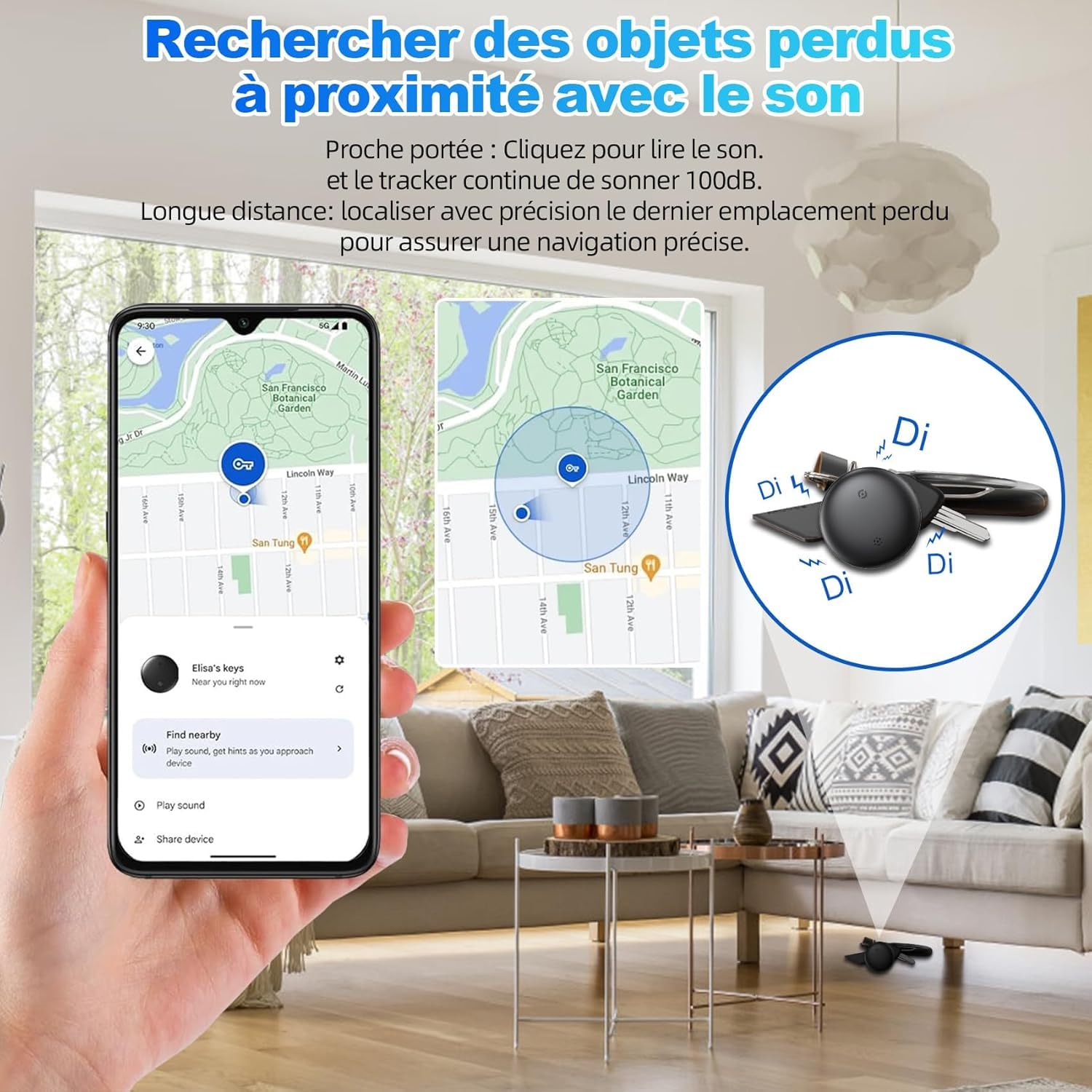 Comfexia Traceur GPS sans Abonnement,Compatible Android & iOS