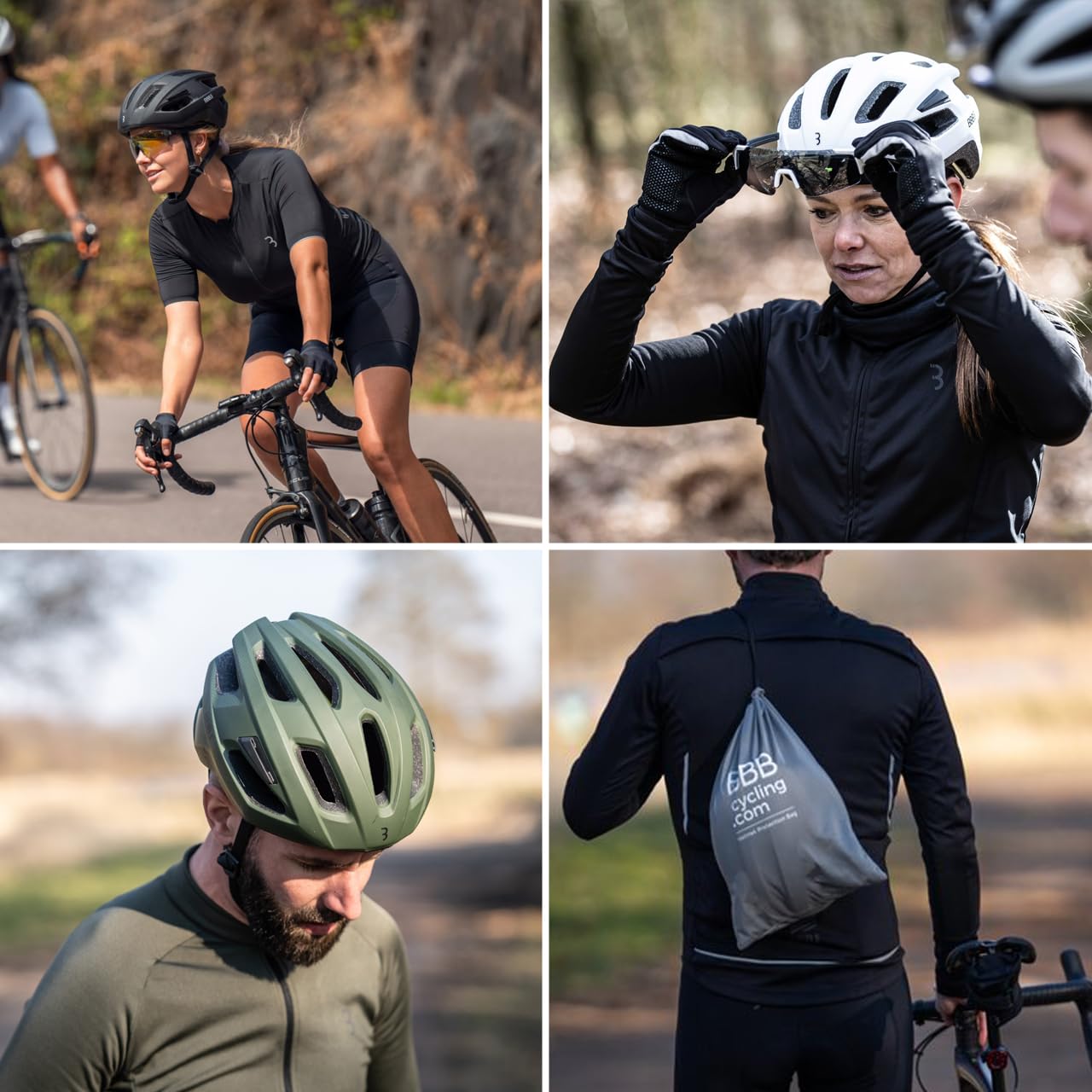 BBB Cycling Dune 2.0 BHE-22T - Casco da bici per adulti con visiera rimovibile e borsa da viaggio