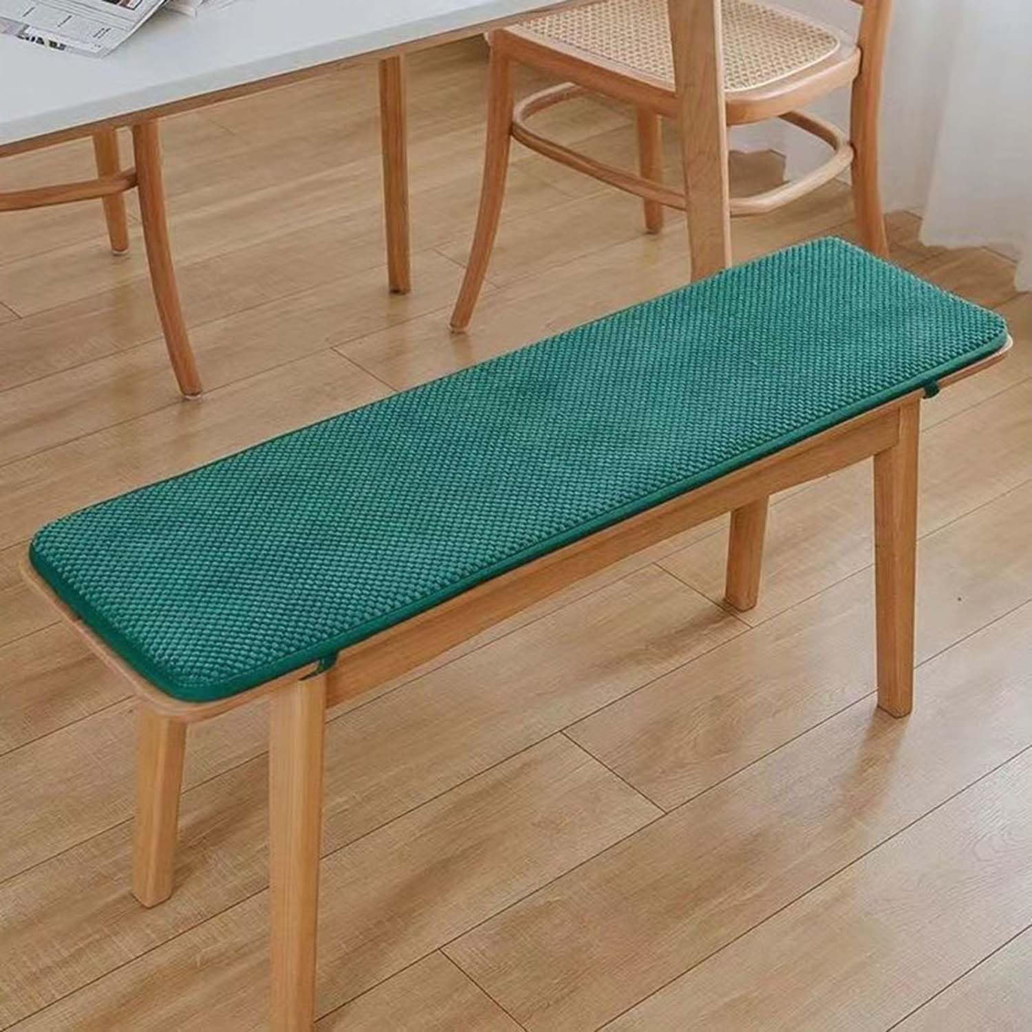 Bench Cushion Pad 120/150/100 cm, Bench Cushion Dining Chair Pads 2/3 Seater, Not-slip Kitchen Bench Cushion with Ties, Bench Chair Cushion for Outdoor/Indoor Patio Furniture(#7,30x80cm)-image-46