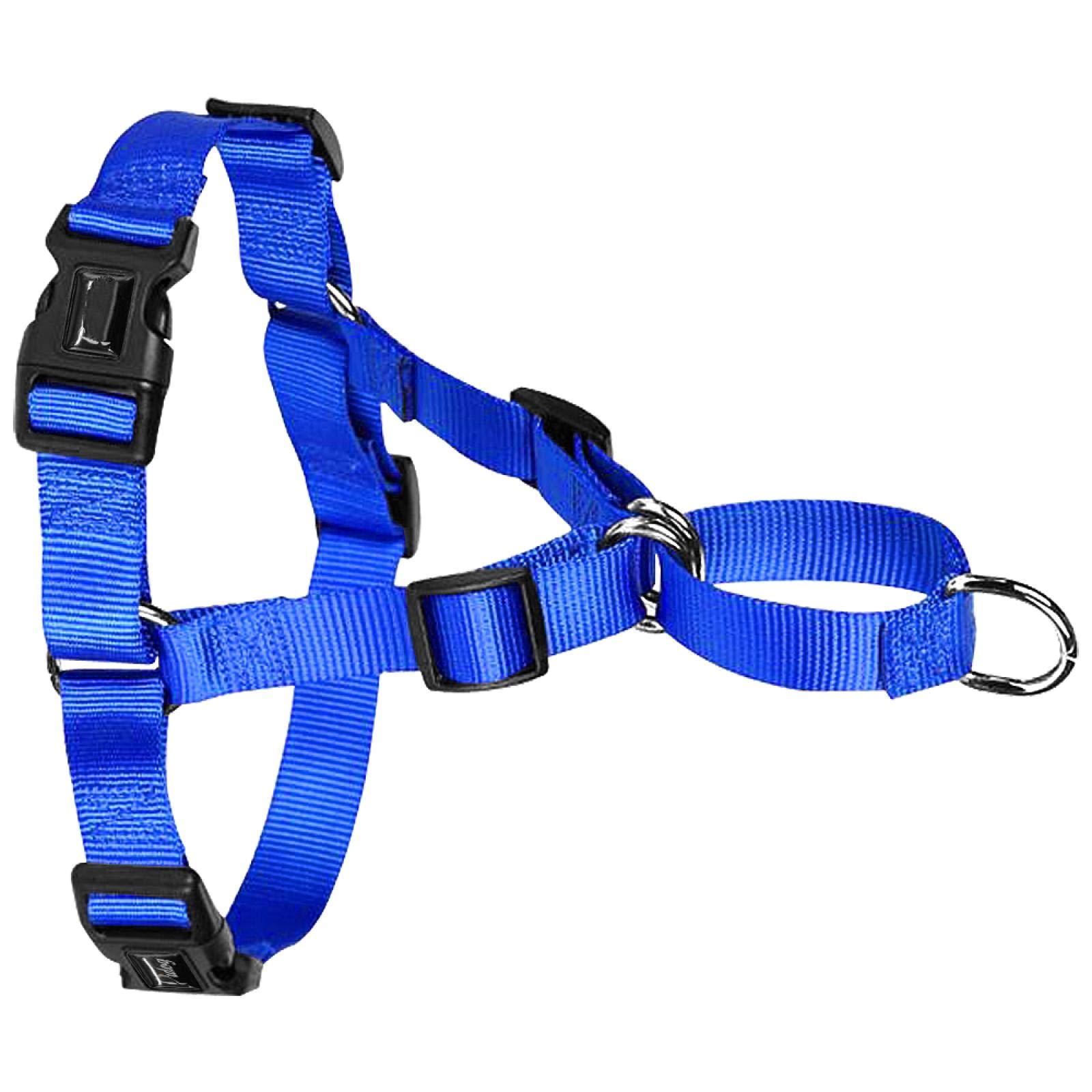 Imbracatura per cani in nylon senza tensione regolabile per cani di taglia media e grande Pitbull Bulldog Pastore Tedesco S-XL nero XL blu