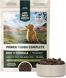 Chuck Norris Power Foods Complete Air-Dried Dog Food with High Protein, Superfoods, and Glucosamine (Beef, 24oz)