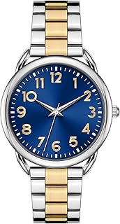 35MM Women Watch Stainless Steel Bracelet with Magnetic Clasp Easy to Adjust Wrist Size Without Tool Arabic Number Easy to Read Watch