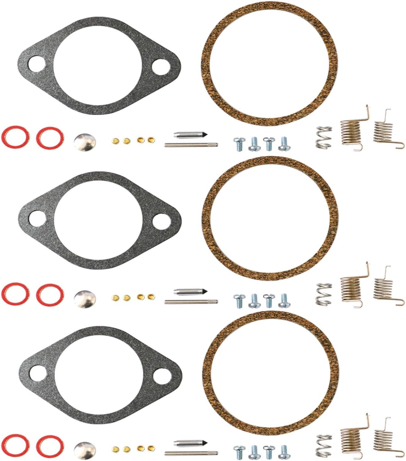3 Set Carburetor Repair Kit Compatible With Mercury Force Outboard 90 95 HP Boat Motor Engine Rebuild Parts Carb Replacement FK10357 809735A1
