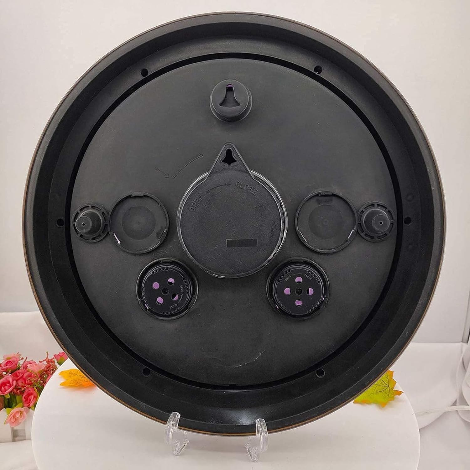 Waterproof Outdoor Clock, 15 Inch Waterproof Retro Outdoor Clock Garden Hygrometer with Thermometer Wall Clock Outdoor Garden Clocks with Waterproof Ring and Waterproof Cover