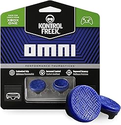 KontrolFreek Omni Xbox Thumb Grips | 2 Low-Rise Concave Controller Grips for Xbox Series X|S & Xbox One Controller | Enhanced Grip for All Game Genres | Blue