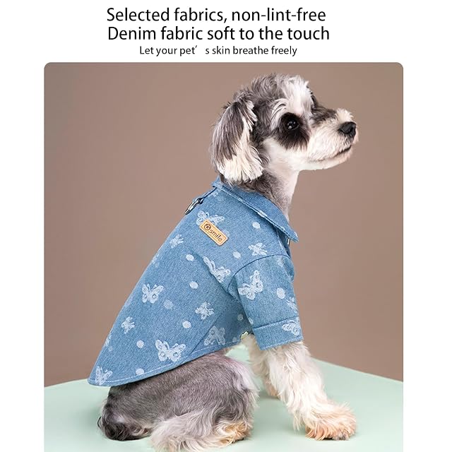 Foto 6 de 8 de Teksome Camisas para Perros,Ropa Vaquera para Perros