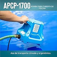 Vista 6 de Little Giant APCP-1700 Bomba de cubierta de piscina de 115 voltios, 1/3 HP, 1745 GPH, automática, sumergible, con cable de 25 pies, azul claro