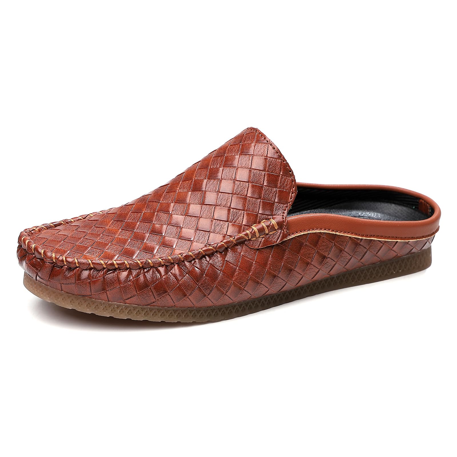 Mocassini da uomo Slip on Mules Backless Mocassini Scarpe da uomo Estate Slip-on Backless Sneakers Zoccoli Pantofole in Pelle Traspirante Mocassini Mules