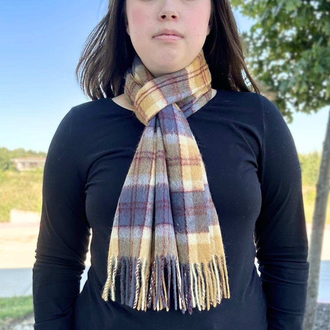 Briomhar Tartan Plaid Wool Winter Scarf for Men - 100% Lambswool Designer Scarf for Women Made in Scotland - Image 5