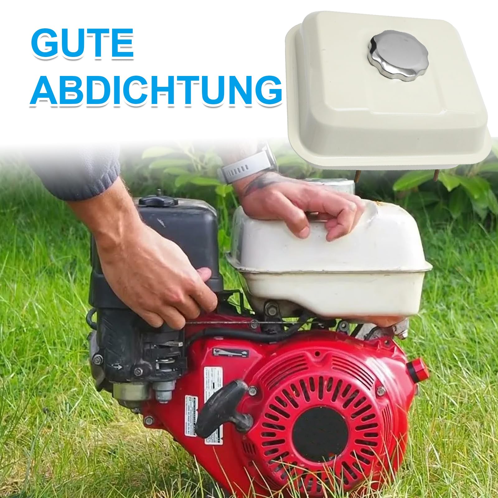 17510-ZE1-020ZA Kraftstofftank mit Deckel Ersatz für Honda GX160 GX200 GX140 Motor, einschließlich Zündkerze, Kraftstofffilter und Kraftstoffleitung