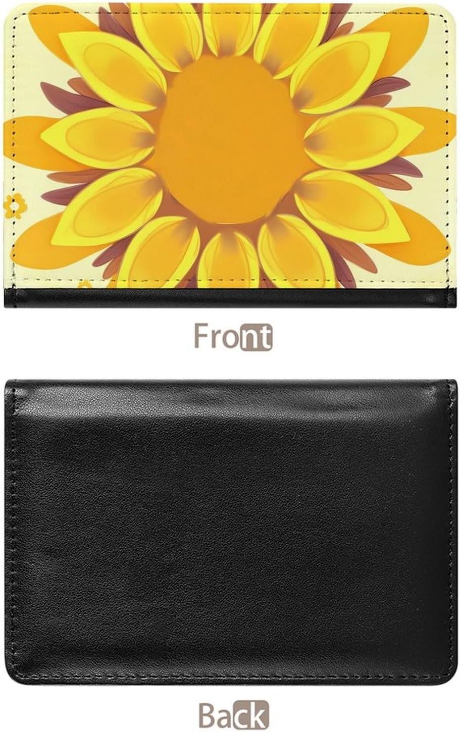 Cute Passport Holder for Travel,Personalized Multi-Functional Passport Cover with Card Slots,Slim Sunflower Beauty Printed Passport Wallet for Women Men