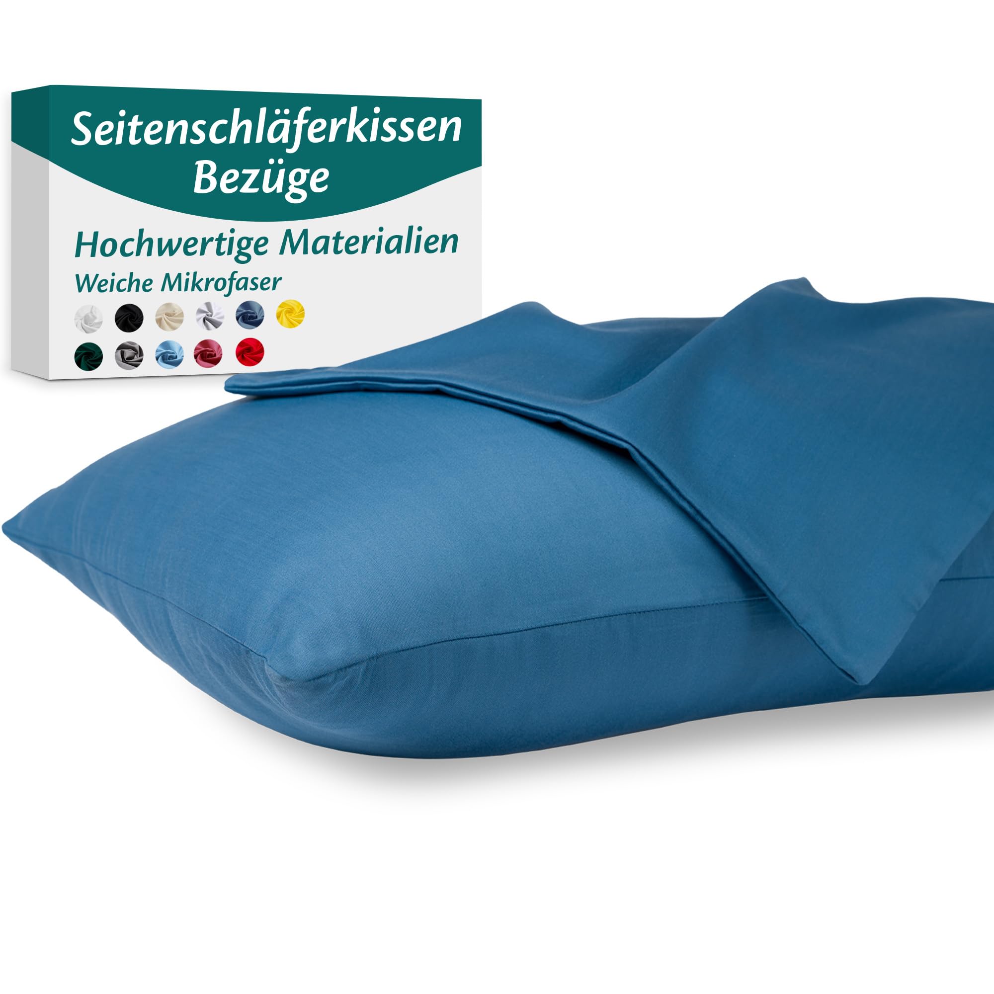 Kissenbezug Kopfkissenbezug Seitenschläferkissen Bezug Mikrofaser und Baumwolle