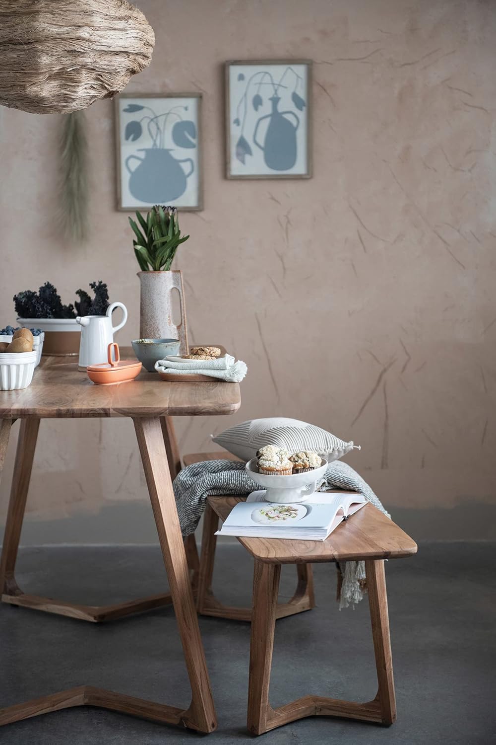 Creative Co-Op Stoneware Bowl w Reactive Glaze, Décor, Matte White,12 ounces : Home & Kitchen