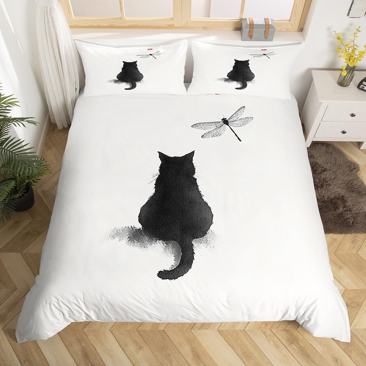 Feelyou Goldfish Duvet Cover Full Size Kids Lotus Leaf Pond Comforter Cover Set for Boys Girls Teens Chinese Style Bedding Set Chinese Oriental Traditional Culture Bedspread Cover Quilt Cover