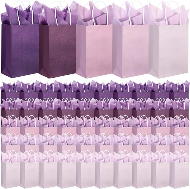 12 Homemade Wedding Favor Ideas That Feel Personal and Warm 48 Kolldenn 50 Set Gradient Purple Gift Bags Wedding Party Favor Bags with ...